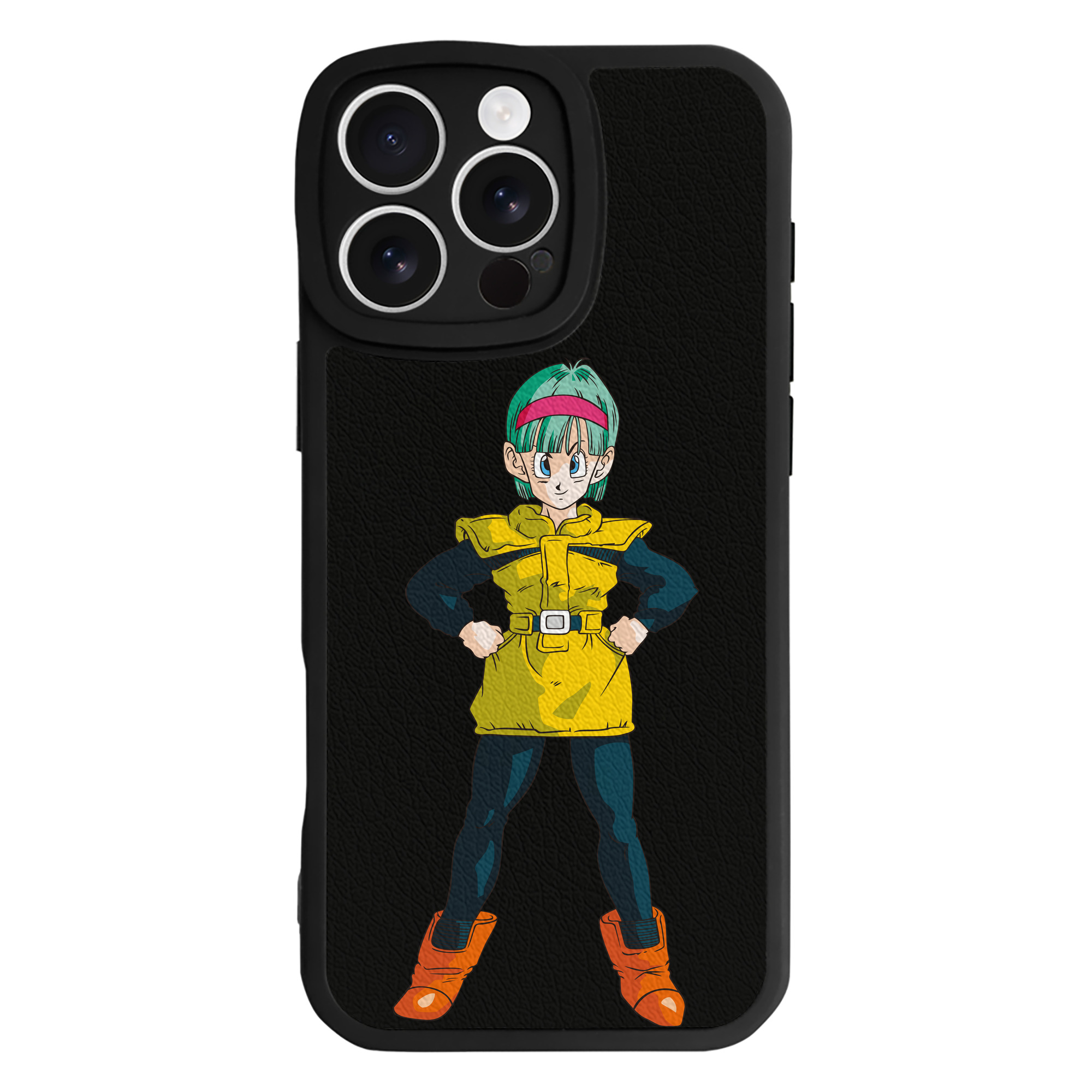 （画像用） ドラゴンボール ブルマ DRAGON BALL Bulma 【iPhone 16シリーズ対応】シリコンスマホケース（レザー調） 材質：シリコン